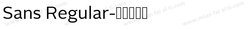Sans Regular字体转换